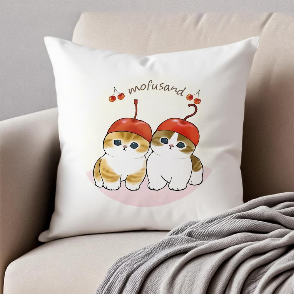 Cute Warm Lovely Mascot MMofusand Cushion Cover Pillowcase Antidustmite Invisible Zipper Short Plush Sofa Cushion