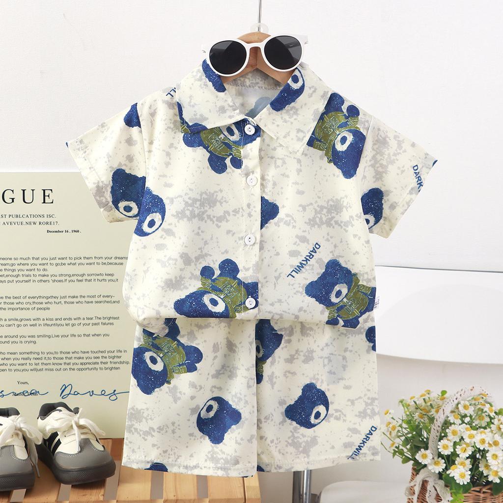 Children's Short-sleeved Short Pants And Shirt Set - Summer Boys' Casual Outfit