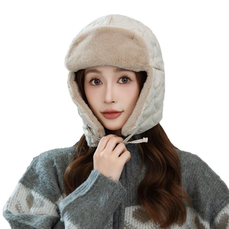 Winter Hat for Men and Women Warm Plus Velvet Thickened Cold Proof Lei Feng Hat Outdoor Cycling Windproof Hat Casual Pullover Hat