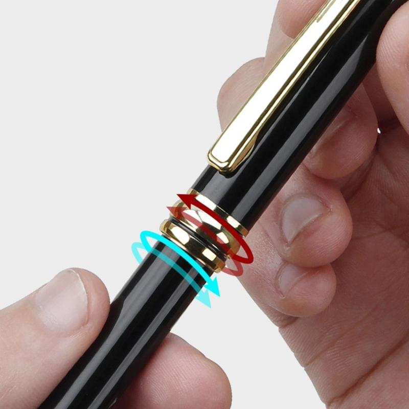 6x Black Ink Ballpoint Pen Journaling Pen Smooth Writing Pen Metal Signature Pen Stationery Supplies for Writing