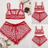 Fashion Embroidery Sexy Lace Lingerie  Underwear Sleepwear Underwear Pajamas