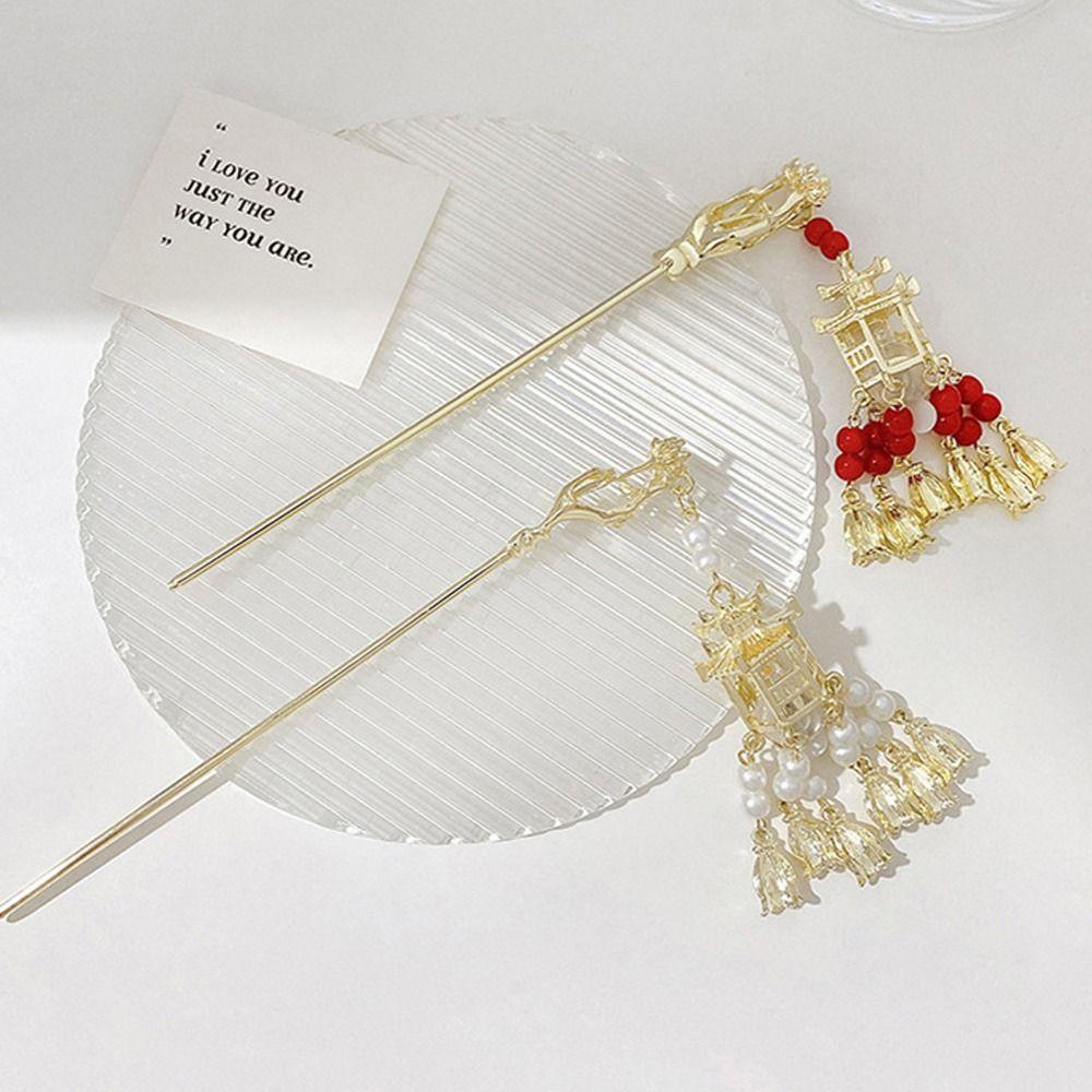 

Lantern Pearl Tassel LED Light Women Hair Sticks Fashion Hair Claws Korean Shark Clip New Hairpins F