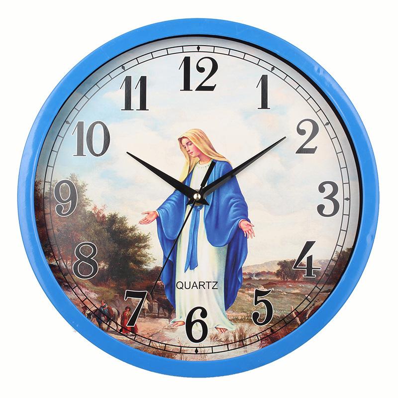 New Jesus Wall Clock Bedroom Living Room Home Decoration Wall Clock Living Room Dining Room Silent Wall Clock