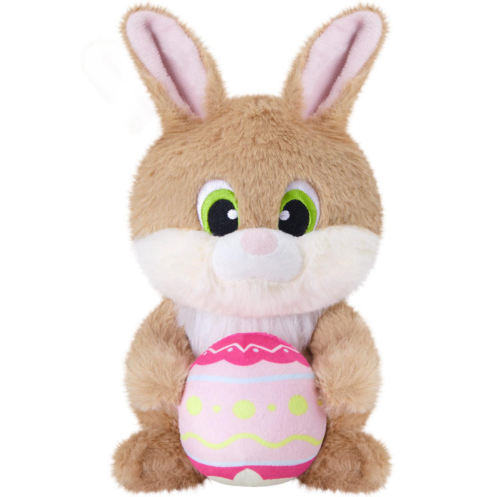 

2026 Easter Day Rabbit Soft Stuffed Doll Cute Bunny Hug Colorful Eggs Plush Toys Spring Easter Party Decor Gifts for Kids 25cm