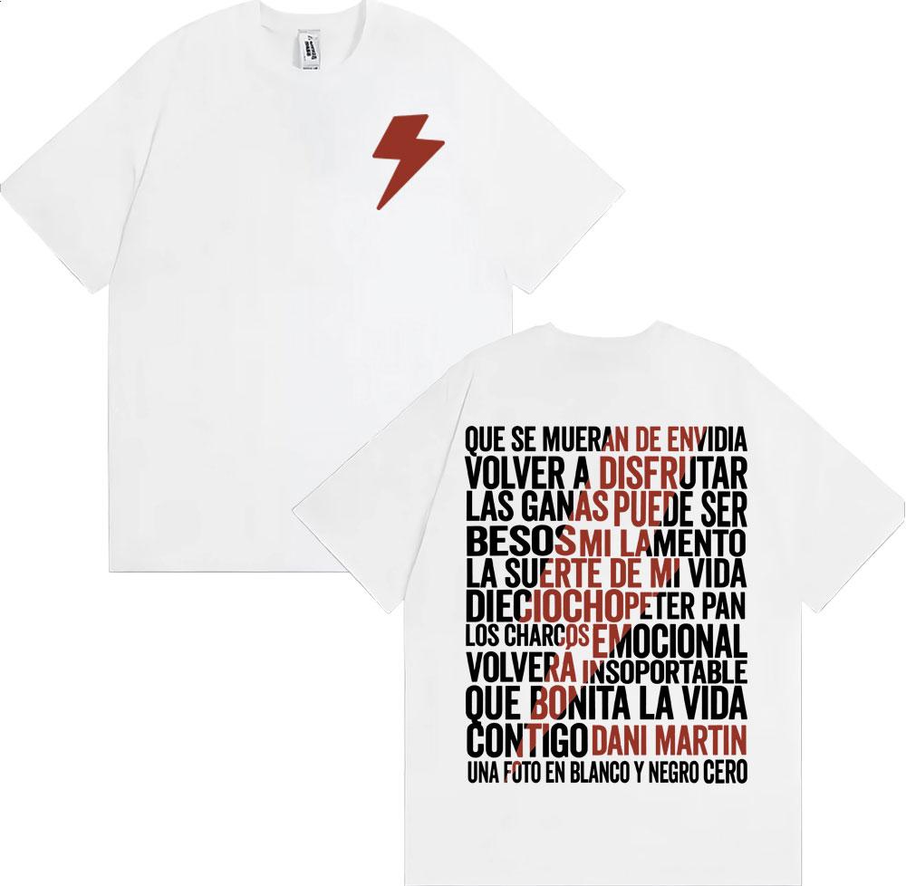 Dani Martin La Montana Rusa Album Merch Tshirt Summer Mens Casual Fashion Hip Hop Street Wear Comfortable Cotton Top Tshirt