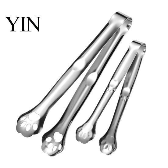 Ergonomic Handle Tongs Stainless Steel Clip Tongs, Cat Paw Shape, Durable Kitchen Utensils, Hot And Cold Food Heat Resistant Appetizer for Snacks