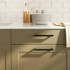 VidaXL Cabinet Handles 10 Pcs, Cupboard Handles, T-Shaped Handles Kitchen Home Interior, Black 160 Mm Steel 155399