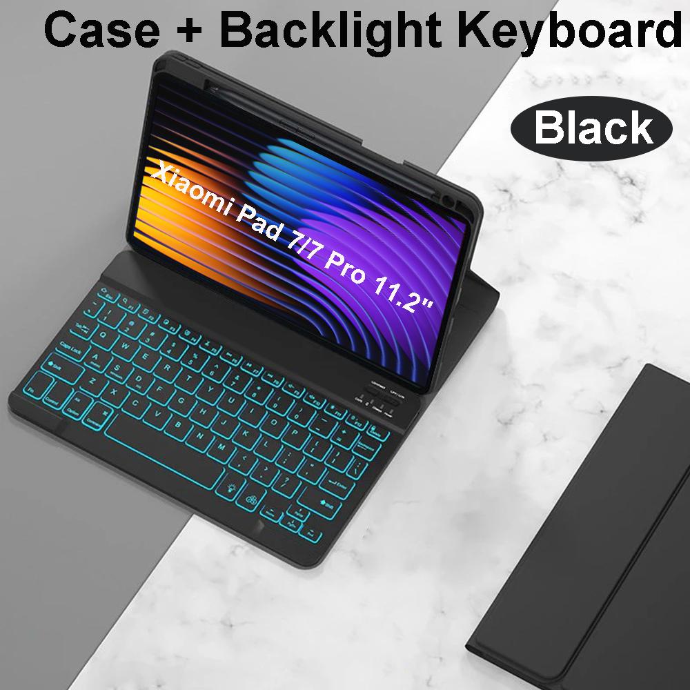Capa para Pad 7 11,2 polegadas, Capa com teclado Bluetooth para Pad 7 Pro 11,2 polegadas