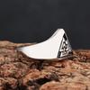 Finger Jewelry Triangle Symbol Signet Ring Vintage Rune Protector Amulet Ring  Role-Play
