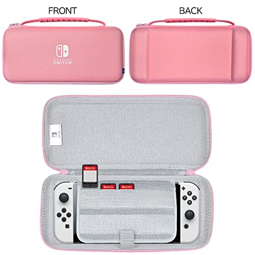 [Nintendo Licensed Product] Slim Hard Pouch Plus for Nintendo Switch? Strawberry Pink [Compatible with both Nintendo Switch organic EL model and Ninte