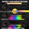 Waterproof 7-Color Scooter Light Strip with Self-Adhesive Backing, RGB Dream Color, 5V Running Horse Effect.