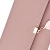 Women Wallet Long Wallet Trifold PU Large Capacity with Leaf Pendant Portable Card Holder Wallet