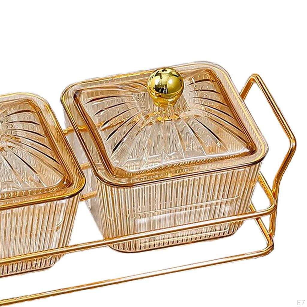 Kreative geteilte Servierschalen mit Halter Aufbewahrungsbox für Dessert, Nüsse, Obst