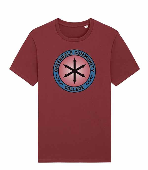 Unisexs Fit TShirt Greendale Community College Crossroads Logo S