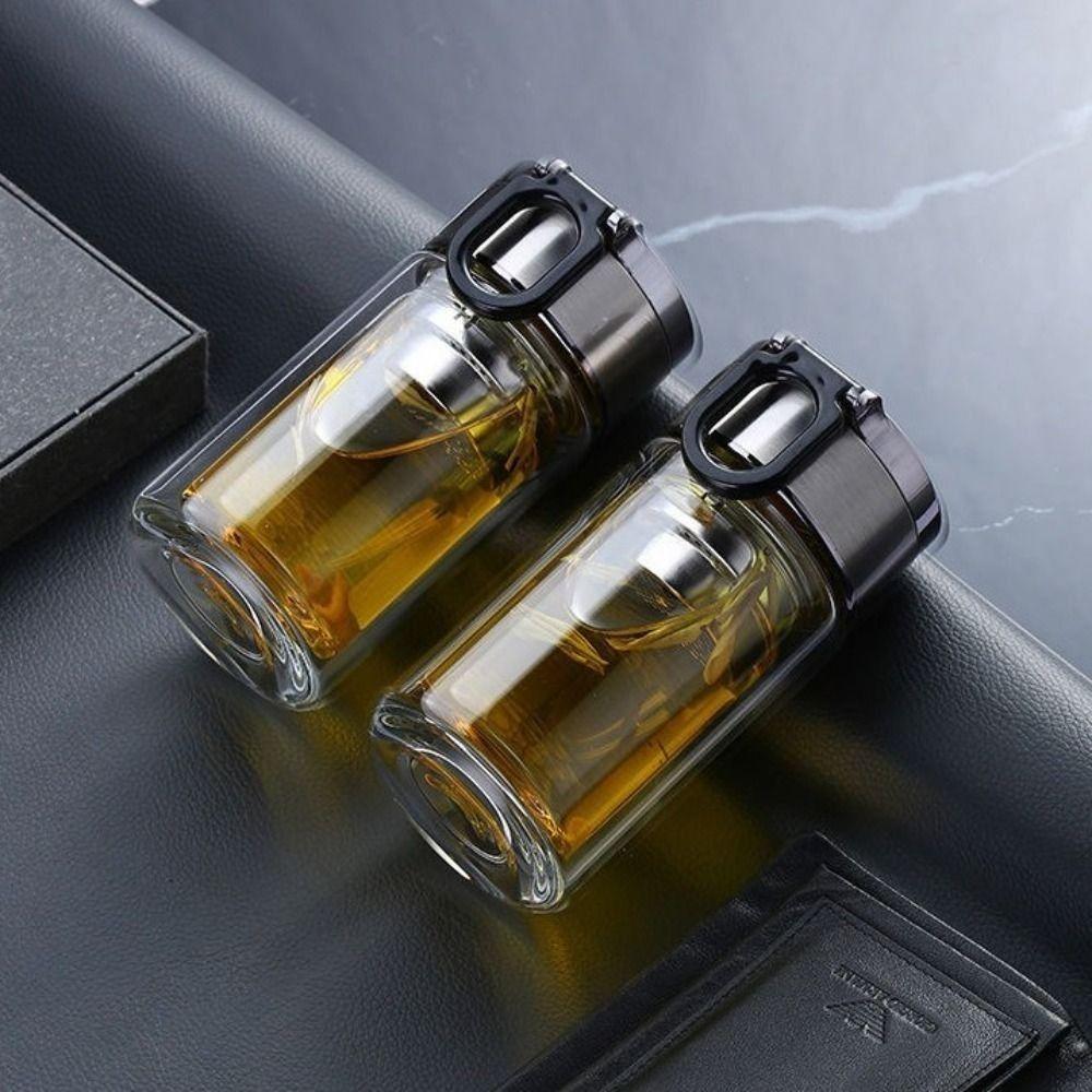 240/300ML Glass Water Bottle with Filter Tumbler Drinkware Leak Proof Glass Teapot  for Office