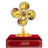 Golden Windmill Pure Gold Ornament for Luck and Prosperity – Desktop Craftsmanship, Perfect for Business Opening Celebration Gift.