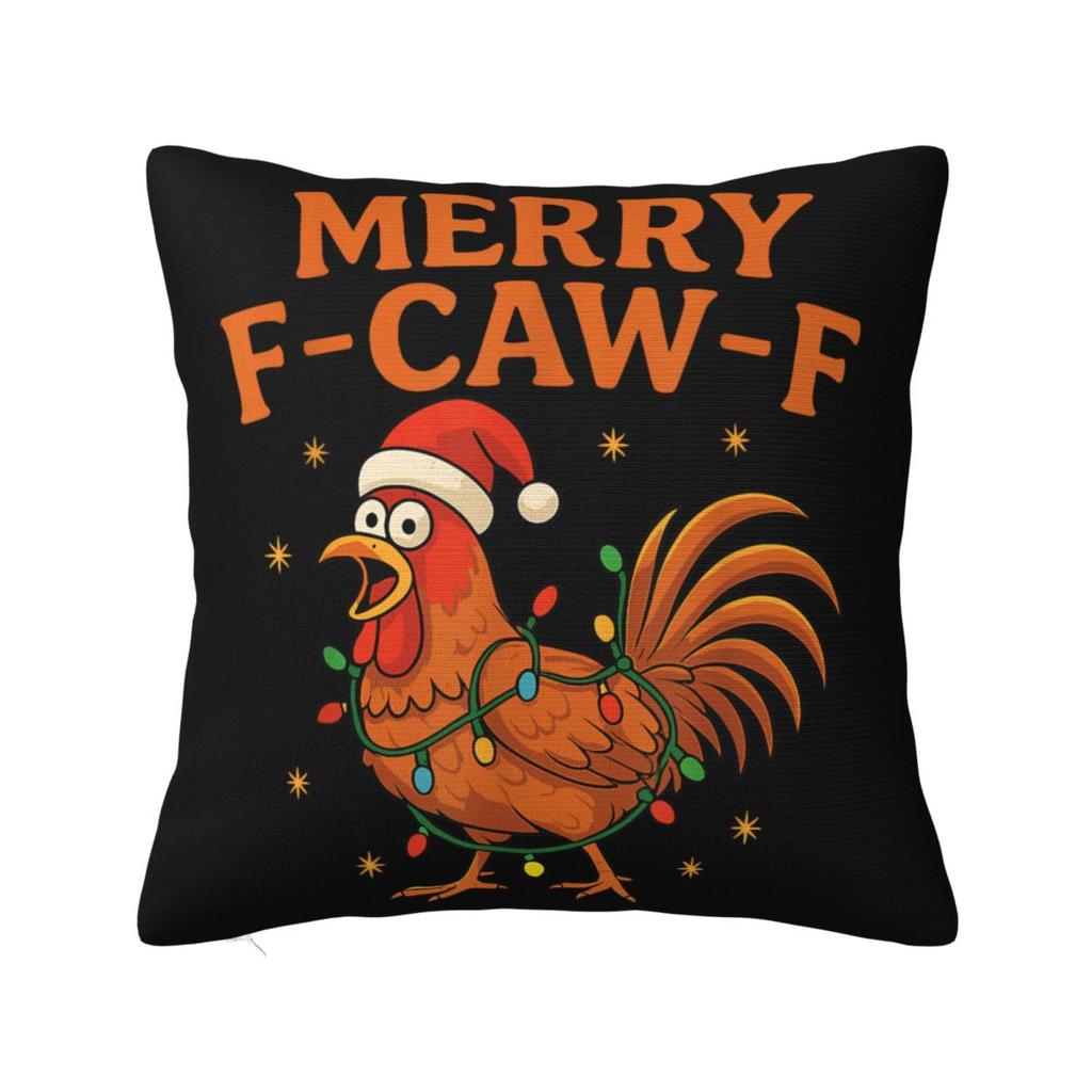Christmas FCawF Rooster Pillow Case Cushion Cover Soft Printed Pillow Cover Novelty Pillowcases For Sofa Car Home Decor