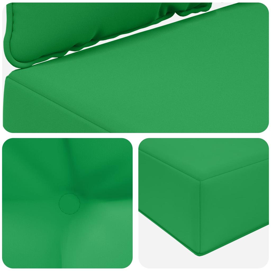 Outdoor Sofa Cushion Set 3 Pcs Green Polyester
