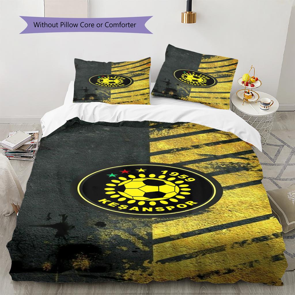 Keşanspor Muster Bettwäsche-Set Bettbezug Kissenbezug Heimdekoration Geschenk (1 Bettbezug + 2 Kissenbezüge, ohne Füllung)