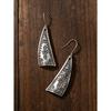 1 Pair Vintage Carved Triangle Minimalist Alloy Earrings