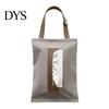 Durable Desk Napkin Box Hanging Canvas Tissue Box, Wall Mounted Paper Towel Holder Dispenser, Easy Refill Storage Organizer, for Home And Office