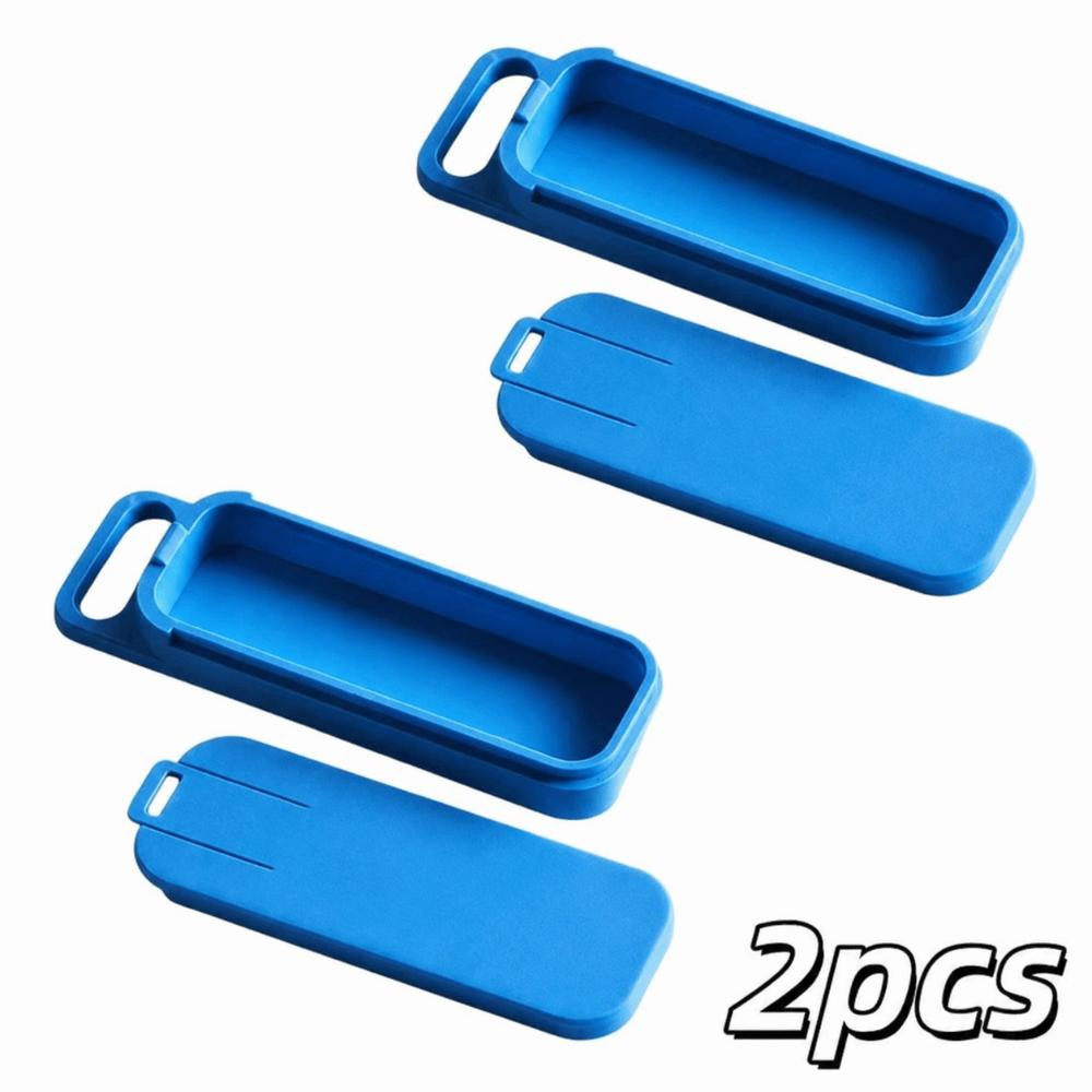 2pcs Portable Storage Case Mini Storage Box Plastic Sliding Lid Small Item Container Handle Multicolor Small Storage Box