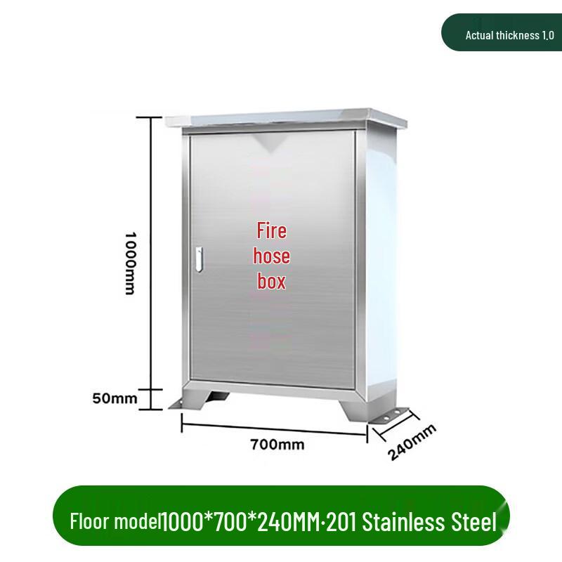 Aokewen Outdoor Flat Top Stainless Steel Fire Hose Cabinet