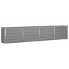 Planting Trough Light Grey 385 X 50 X 75 Cm Galvanized Steel