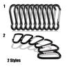 Equipment Black-color Aluminium Climbing Button Camping Hiking Hook Buckle Keychain Alloy Carabiner