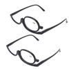 Magnifying Makeup Glasses Eye Flip Down Lens Fashionable Makeup Single Sided Glasses Black