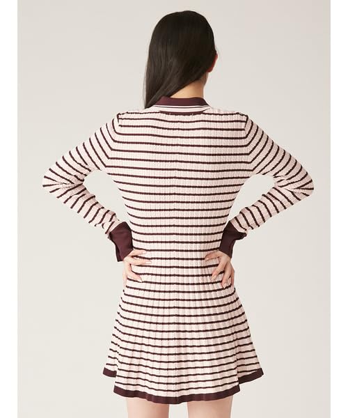 Lily Brown Polo Knit Mini Dress Women's (LWNO251132, Pink)