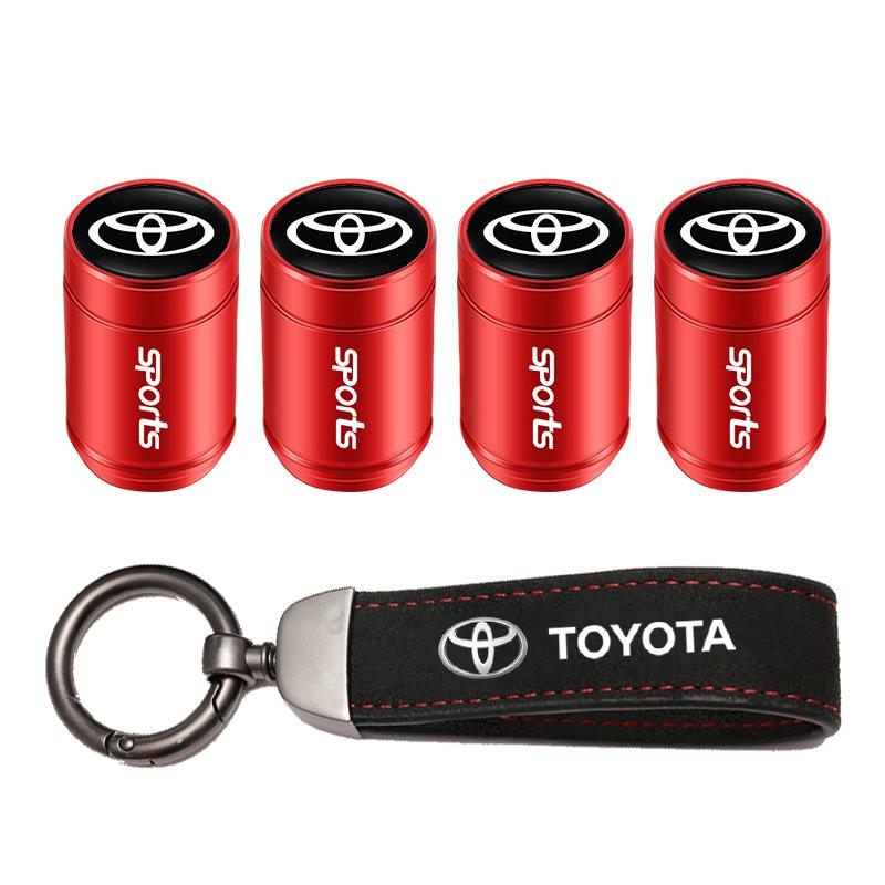 2026 Neu Für Toyota Toyota Auto Reifen Rad Ventilkappen Abdeckung Wildleder Auto Schlüsselanhänger Ring Schlüsselanhänger Für Toyota GR Corolla Yaris Aygo Pr