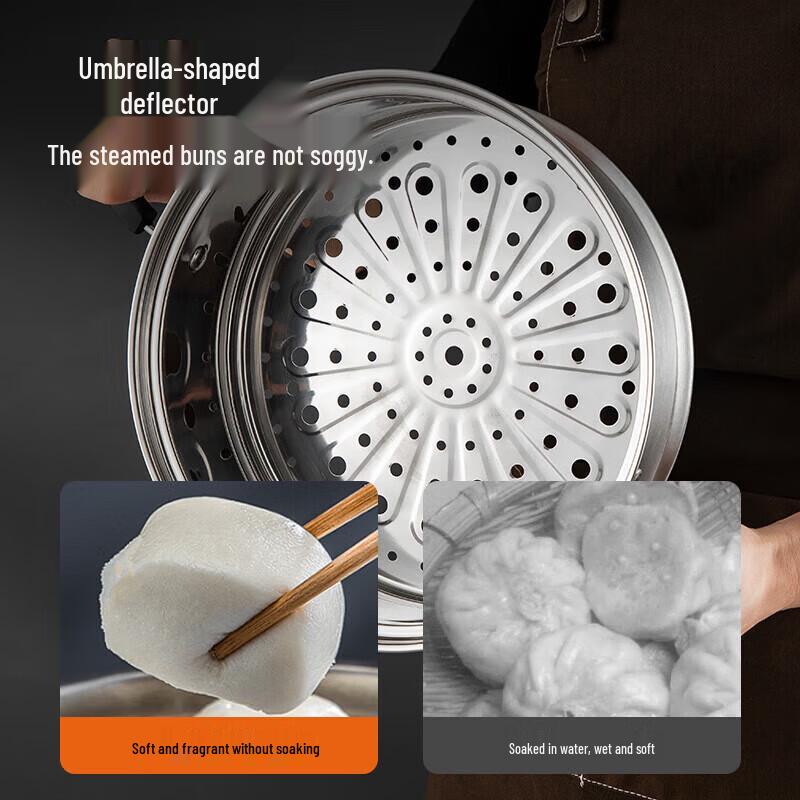 MAXCOOK 28CM 304 Stainless Steel Steamer Pot