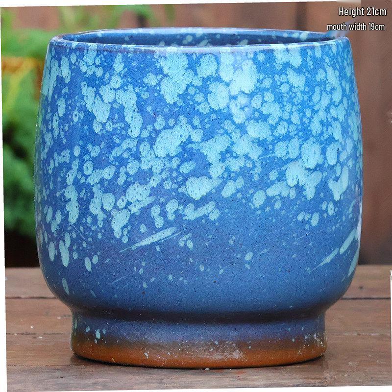 Stor Keramikkruka för Heminredning: Grov keramik för spindelväxt, gullranka, suckulenter och paradisfågelblomma. Perfekt för gröna växter och blommor.