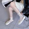 Women's Summer Thin Sweet Bowknot Wooden Ear Edge Mesh Breathable Lace Ballet Wind Drum Pile Socks
