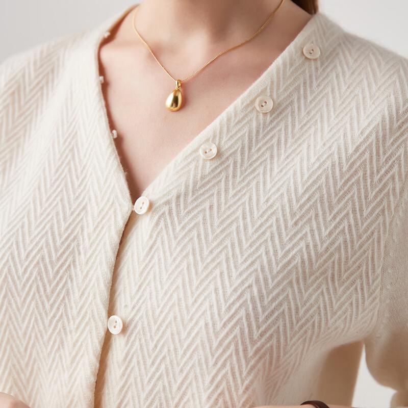 Zhaojun Women's 100% Cashmere V-Neck Cardigan