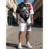 Sommer Mode Herren Personalisierte Lustige Tiere 3D Druck Zweiteiliges Set Modisch Bequem Atmungsaktiv Locker Große Größen Sportbekleidung