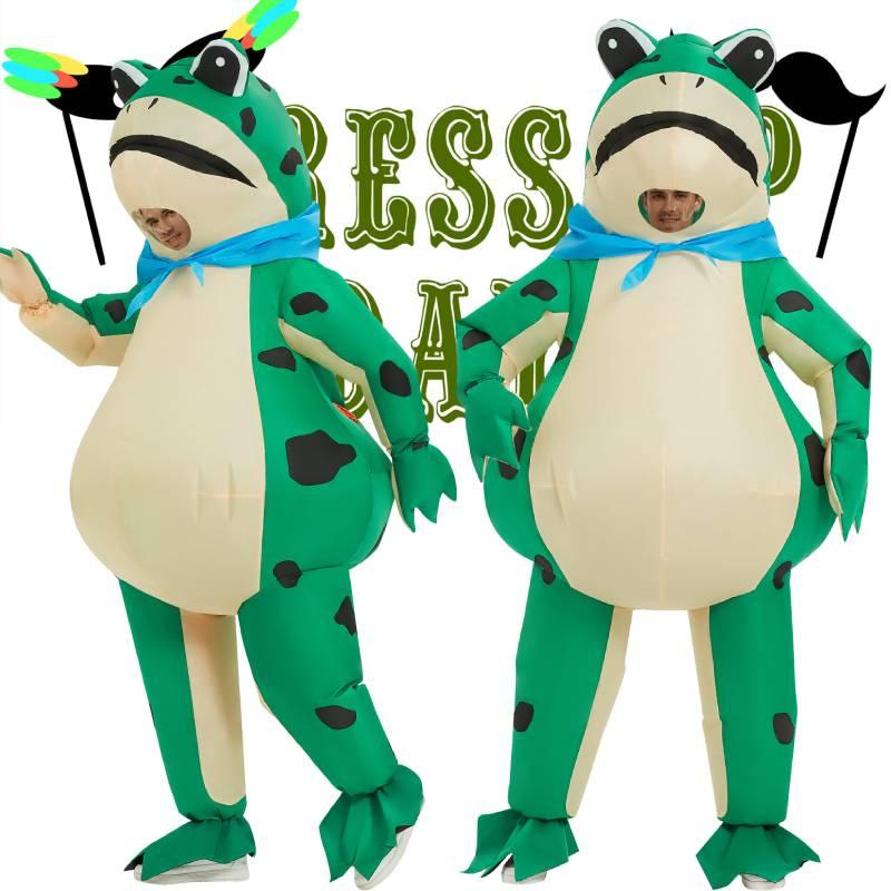 Cartoon Frog Cosplay Inflatable Costume Aldult Halloween Party Dress Up Props