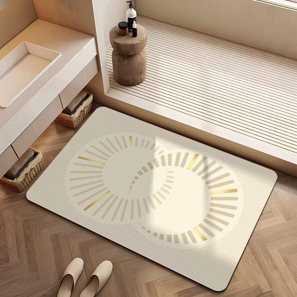Bathroom Quick-Dry Non-Slip Diatom Mud Mat - Absorbent Soft Foot Pad for Toilet Door