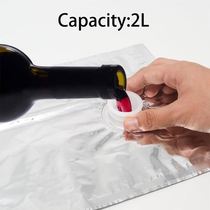 Wine Packaging Container 2L Capacity Light Weight Wine Dispenser Bag Liquor Drink Storage Pouch for Easy Transport