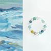 Natural Aquamarine & White Crystal Career Luck Bracelet - Exquisite Personalized Couple Gift Box