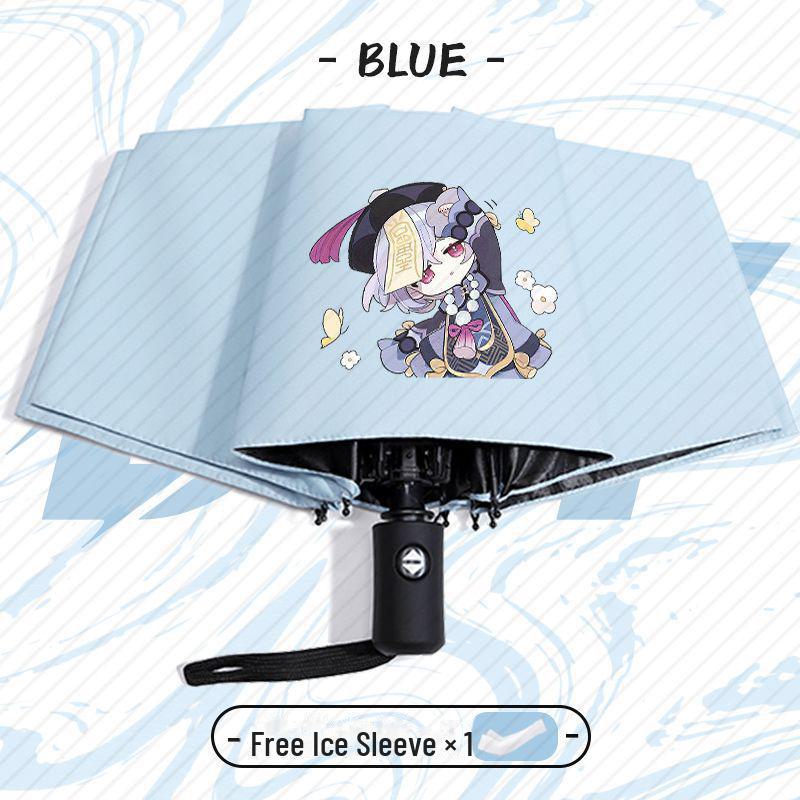 Genshin Impact Automatický skládací deštník s UV ochranou pro žáky základních škol - Odolný proti větru, pro slunečné i deštivé počasí