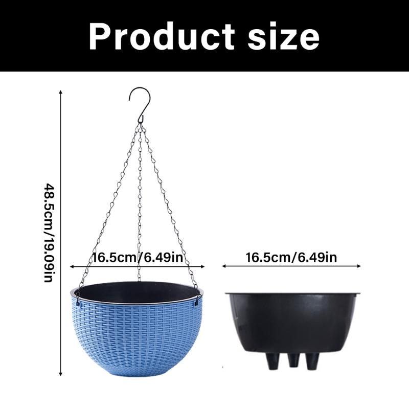 Space Saving Resin Flower Pot Hanging Planter Basket For Vine Ferns Modern Home Balcony Gardening Accessories