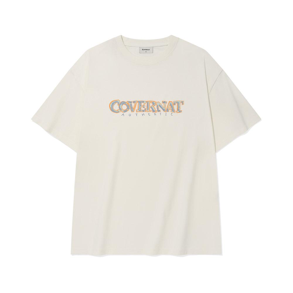 COVERNAT Multicolor Logo Graphic T-Shirt White