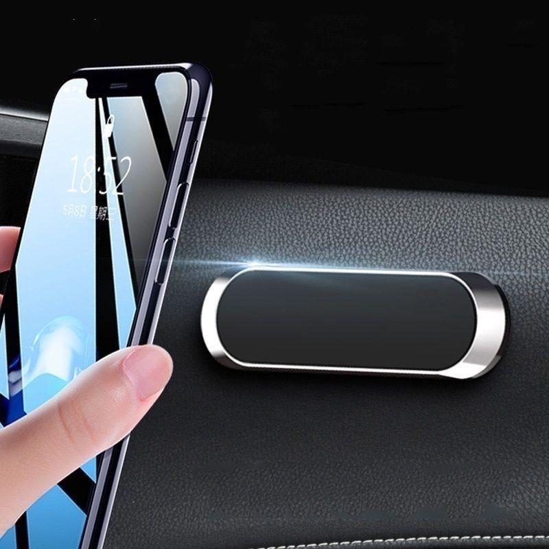 Magnetisk biltelefonholder Dashboard Mini Strip Form Stand for iPhone Samsung Xiaomi metallmagnet GPS bilfeste for vegg