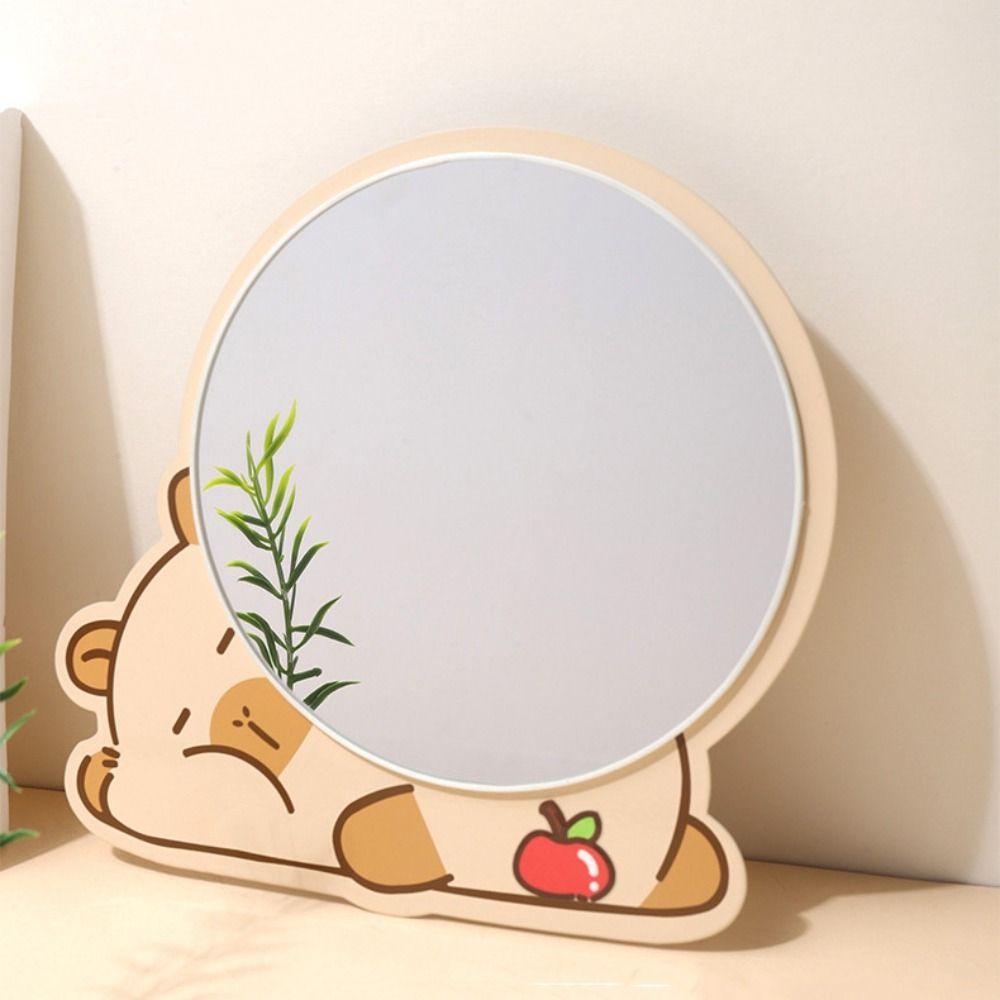 Cartoon Folding Makeup Mirror Kapibala Desktop Makeup Mirror Creative Vanity Mirror  Dormitory