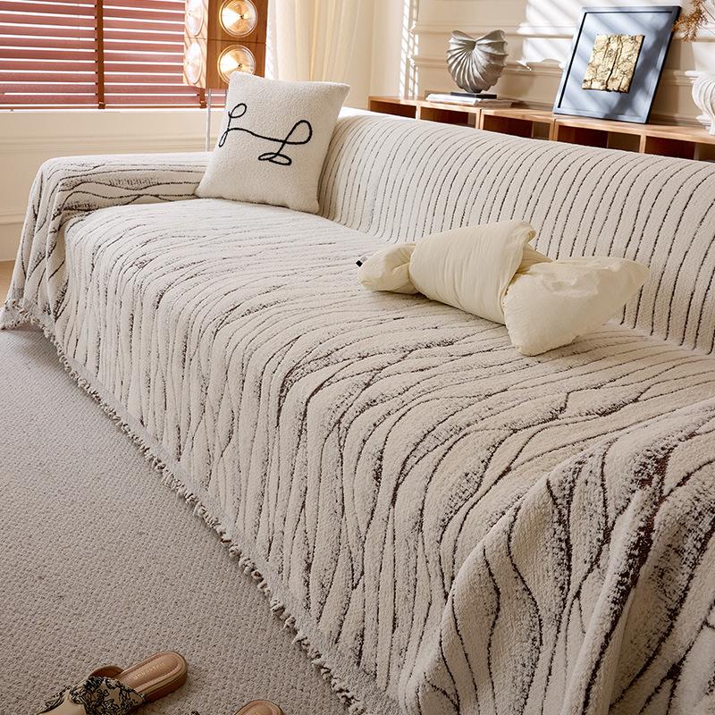 

High-End Cream Cat Scratch Resistant Sofa Cover – Four Seasons Universal Thickened Blanket Style 180x130cm кофейный