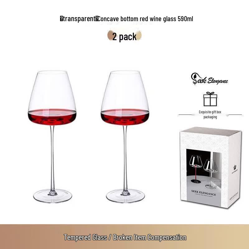 German Craft Burgundy Wine Glass Set