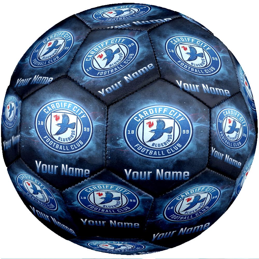 Cardiff City Fashion Size 5 Football Wearproof Non‑Slip Soccer Ball For Sports Training Entertainment Use