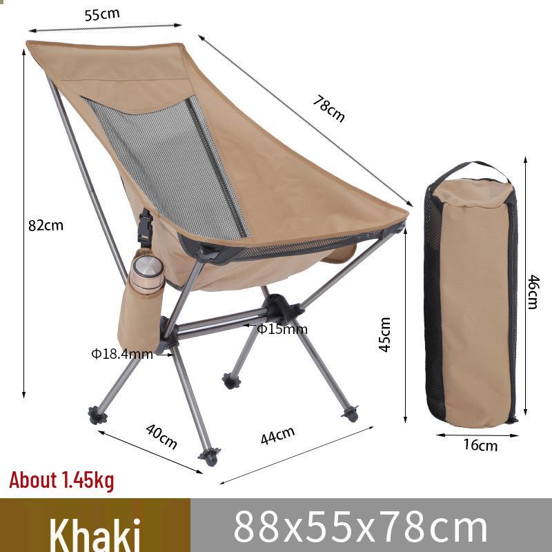 Ultra-Light Portable Folding Chair - Ideal for Camping, Fishing, Art, and Beach.